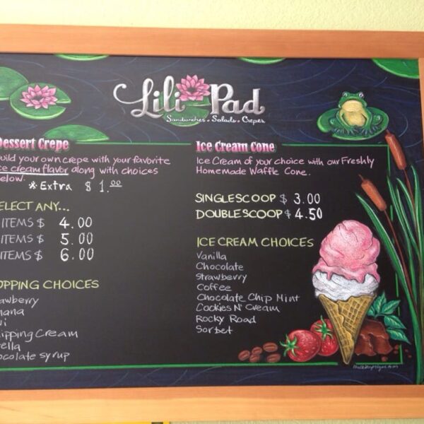 Lili Pad menu